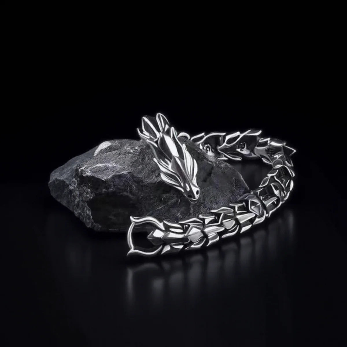 Mens Dragon Bracelet Curb Chain Gothic Biker Link Cuff Wristband 1PC Men's Accessories Gift for Him