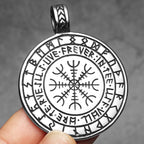 Viking Wolf Stainless Steel Pendant Necklace