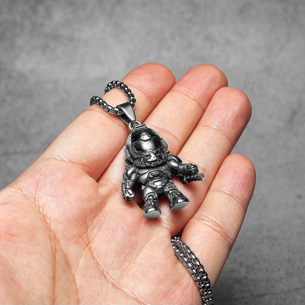 Astronaut Pendant Necklace Stainless Steel