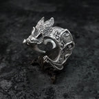 Vintage Relief Pipistrellus Ring Male Personality Hand Accessories Personality Flapping Bats Ring For Men Jewelry Adjustable