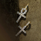 Hip Hop Cross Pendant Necklace For Women Jewelry Female Statement Men Iced Out Tennis Chain Gold Color Jewellery Gift