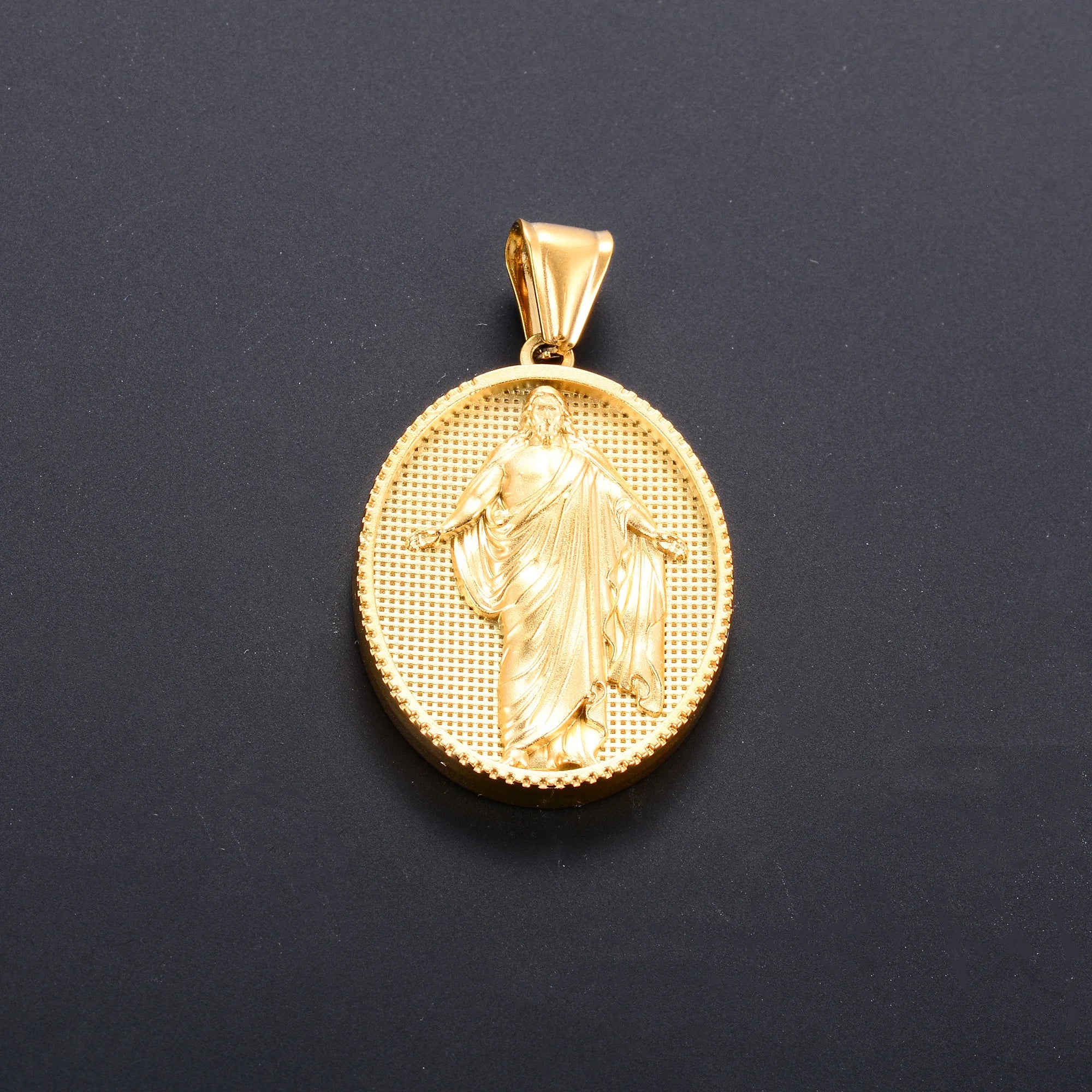 Jesus Cross Gold Pendant Necklace