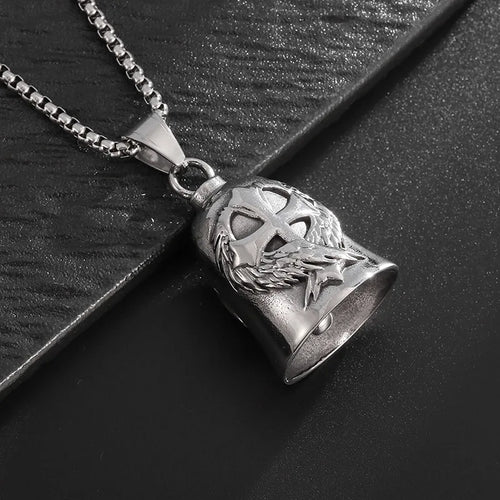 Cross Moto Bell Steel Pendant European American