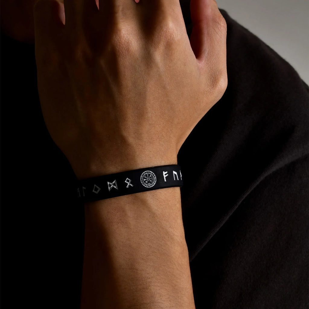 Viking Compass Silicone Bracelet 12mm