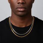 Black Cuban Chain Necklace 18K PVD 4MM