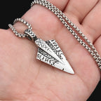 Fashion Retro Viking Rune Spear Pendant for Women Charm Nordic Stainless Steel Men Necklace Popular Valentine's Day