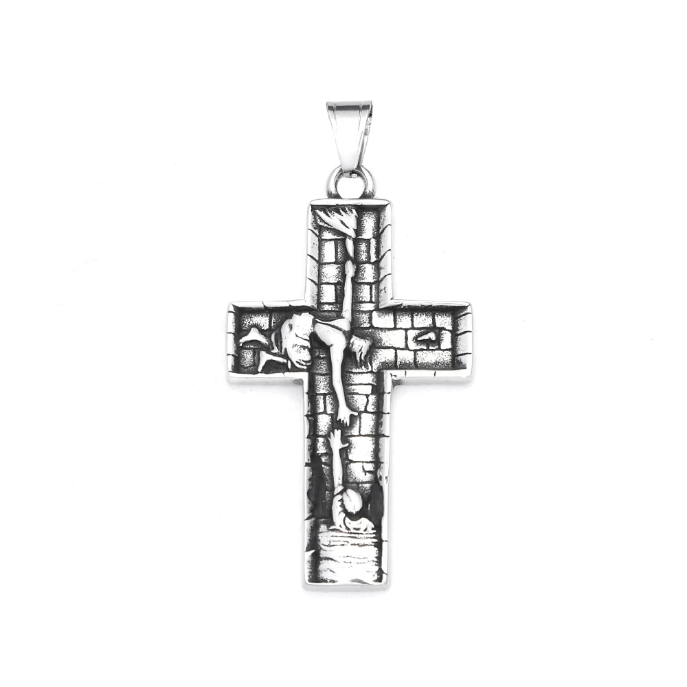 Jesus Cross Pendant — Stainless Steel