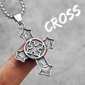 Gothic Cross Amulet Necklace — Stainless Steel