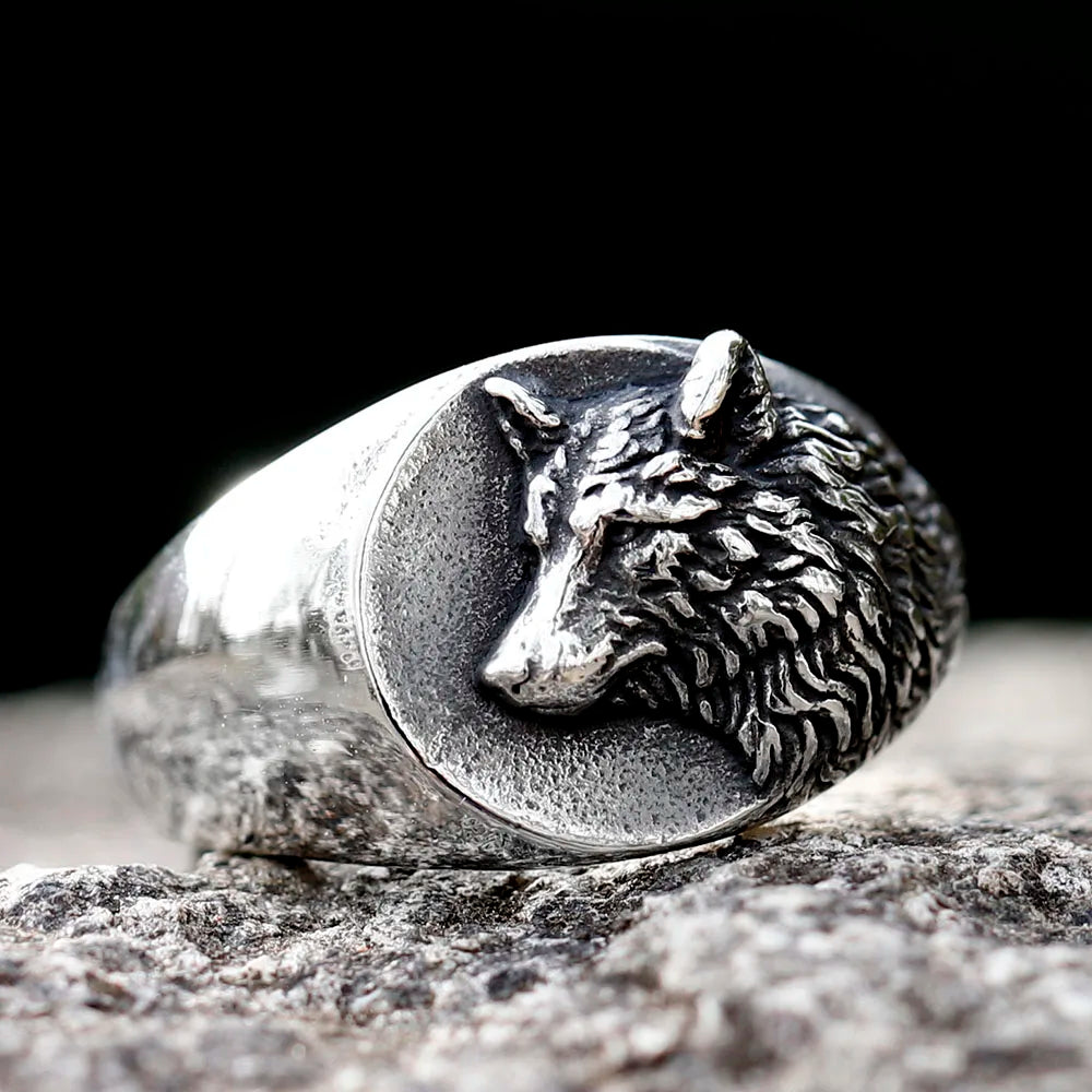 2023 NEW Men's 316L Stainless Steel Viking Nordic Wolf Of Thor High Quality Jewelry Ring Free Shipping