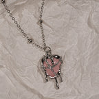 Y2K Spike Cross Pendant Necklace