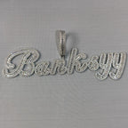 Iced Out Letter Pendant Necklace Gold