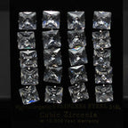 LUXUKISSKIDS Brilliant Square Stud Earrings 10pairs/Lot Novel Clearly Large 3A Cubic Zirconia Stainless Steel Wholesale