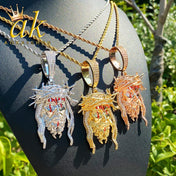 Iced Out Jesus Pendant Necklace — Stainless Steel