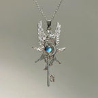 Iced Out Angel Pendant Necklace
