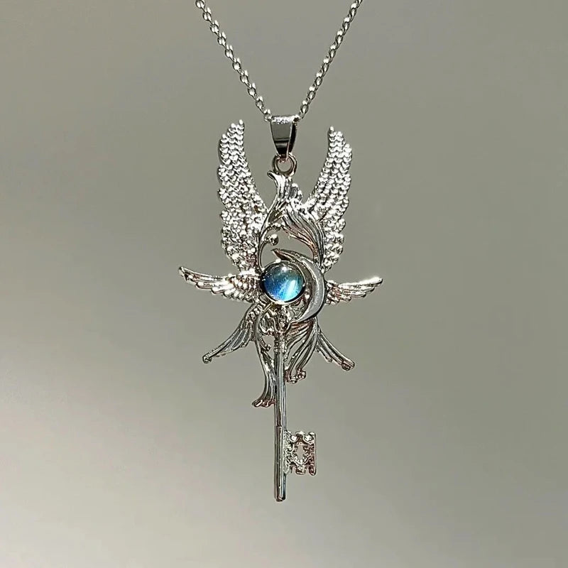 Iced Out Angel Pendant Necklace