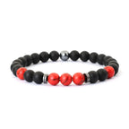 Mens Bracelet 8mm Onyx Tiger Eyes Stone Beaded Braclet Hematite Healing Braslet Cadeau Homme Leisure Accessories