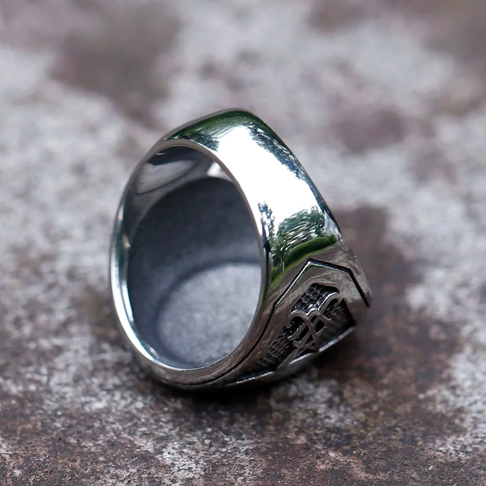 Vintage Lucifer Satan Witchcraft Ring — Stainless Steel