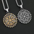 Norse Compass Pendant Necklace — Stainless Steel