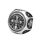 Fashion Punk Vintage Skull Ring Stainless Steel Gothic Biker Ring For Men Women Unique Viking Amulet Jewelry Gift