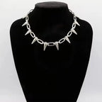 Hip Hop Alloy Rivet Men Necklace Punk Metal Choker Neogoth Fashion Jewelry Trendy Accessories