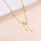 Butterfly Blade Snake Chain Necklace — Gold