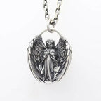 Cat Wings Animal Pendant Necklace — Silver
