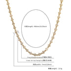TOPGRILLZ New Honeycomb Necklace Classic 7MM Tennis Chain Hip Hop Punk Jewelry High Quality Choker Necklace For Anniversary Gift