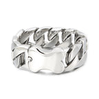 31mm Men's Heavy Bracelets Stainless Steel Cuban Chain Brushed Shiny Chunky Bracelet Bangle For Men Silver Color Jewelry