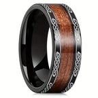 Fashion 8mm Silver Color Men Stainless Steel Ring Inlay Colorful Abalone Shell Rings For Men Women Wedding Band Jewelry Gifts