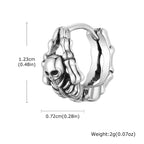 Skeleton Huggie Hoop Earrings — Stainless Steel