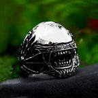 New Design Unique Spider Skull Ring Gothic High Polished Stainless Steel Men's Ring Overpowering Cool Fashion Jewelry