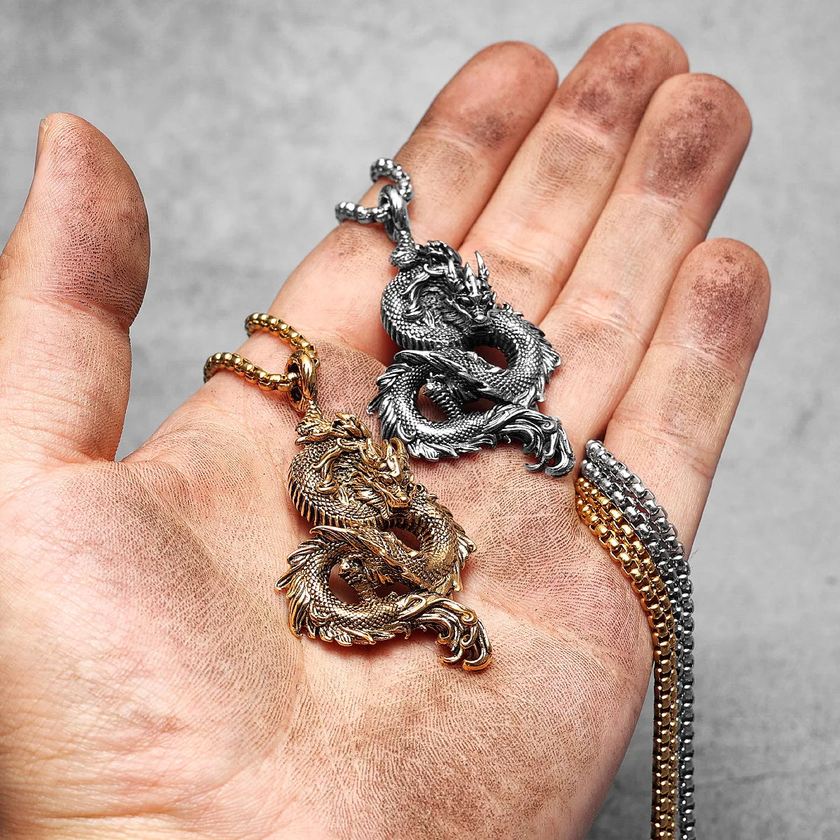 Dragon Stainless Steel Pendant Necklace
