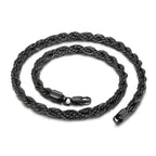 4/6/8mm Width Long Stainless Steel Minimalist Twist Rope Chain Necklace For Men Available in Gold Color Jewelry