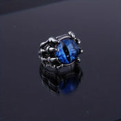 Dragon Claw & Evil Eye Adjustable Ring — Stainless Steel