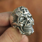 Priestess Retro Priest Ring, Men's Silvery Plated Ring, Artistic Ring Punk Style, Goth Jewelry for Men, Gifts for