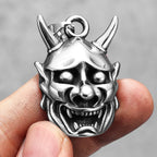 Japanese Yokai Prajna Punk Stainless Steel Men Women Necklaces Pendants Chain Jewelry Creativity Gift Dropshipping Wholesale