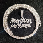Men Women Hip Hop Letter Pendant Necklace 4mm Tennis chain Iced out Bling Bling Hiphop pendants Necklaces Fashion Charm