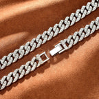 New High Quality 9MM Width Miami Cuban Chain Necklace For Men Women Hip Hop Iced Out Bling Charm Chains Necklace Fashion Jewelry