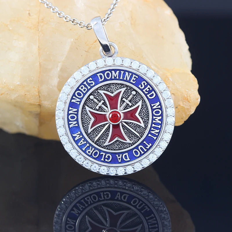 Knights Templar Cross Pendant — 925 Silver