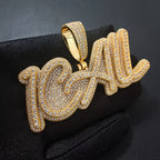 Iced Out Letter Pendant Name Statement