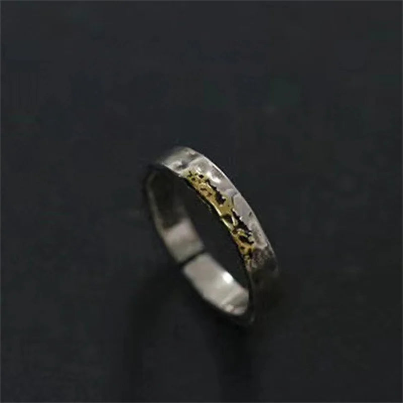 Top Quality 925 Sterling Silver Ring For Men Jewelry Charming Gold Silver Collision Ring Male Gift For Boyfriend