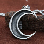 Rose Moon Pendant — Stainless Steel