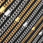 Stainless Steel Cuban Chain Necklace Miami 8/10/12MM