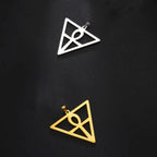 LIKGREAT Egyptian Ankh Cross Egypt Eye Pendant for Necklace Earrings Stainless Steel Eye of Horus Charms for Jewelry