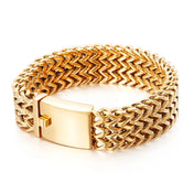 12/18/30mm Wide Mesh Chain Stainless Steel Bracelet for Men Shiny Rock Cool Boy Wristband Heavy Metal Jewelry Gift