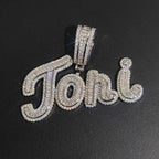 Iced Out Letter Initial Necklace Name