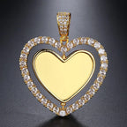 Heart Photo Pendant Necklace Memory