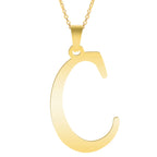 Initial 26 Letters Pendant Stainless Steel Necklaces For Women Men Accessories English Alphabet Necklace Fashion