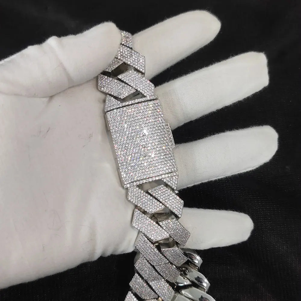 Gold Cuban Bracelet Iced Out 25MM Statement
