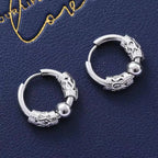 Stainless Steel Gothic Totem Hoop Earring